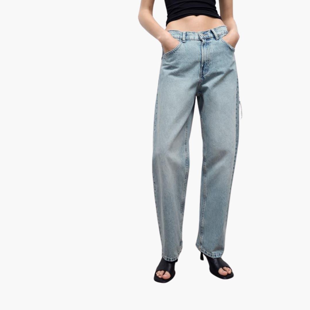 Piper relaxed fit distressed jeans - front view