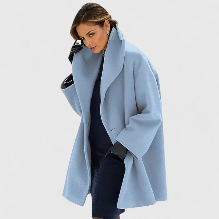 Pippa relaxed everyday coat, blue