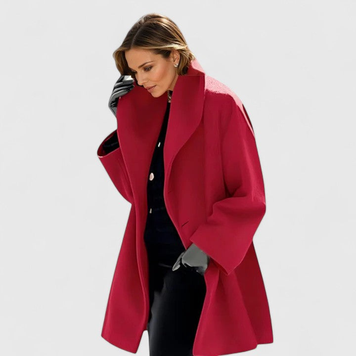 Pippa relaxed everyday coat, red