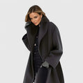 Pippa relaxed everyday coat, black