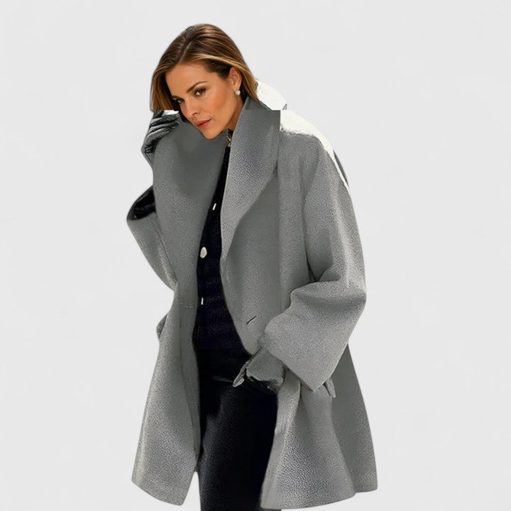 Pippa relaxed everyday coat, gray