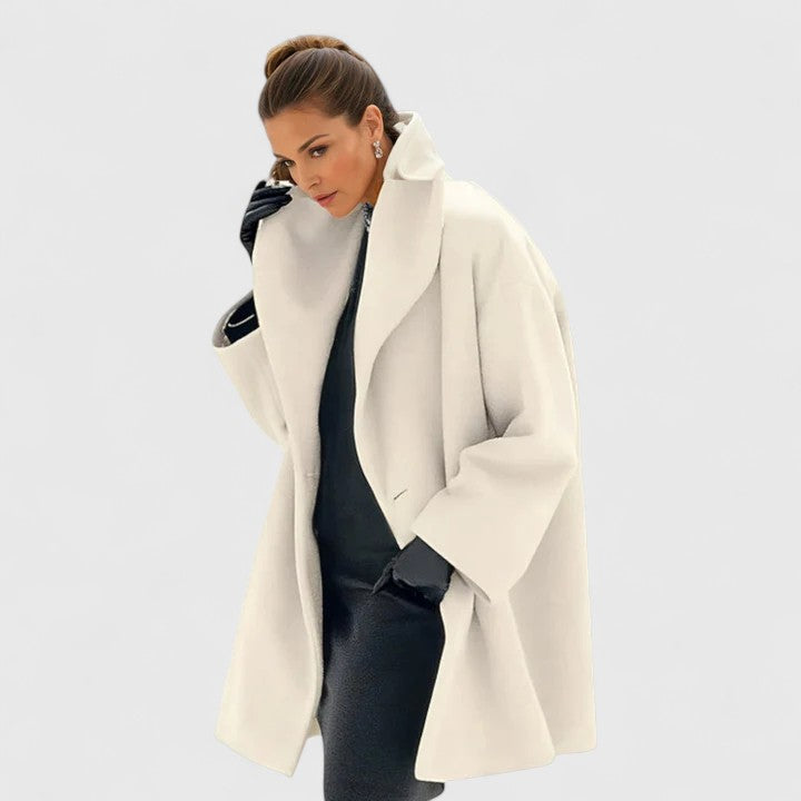 Pippa relaxed everyday coat, white