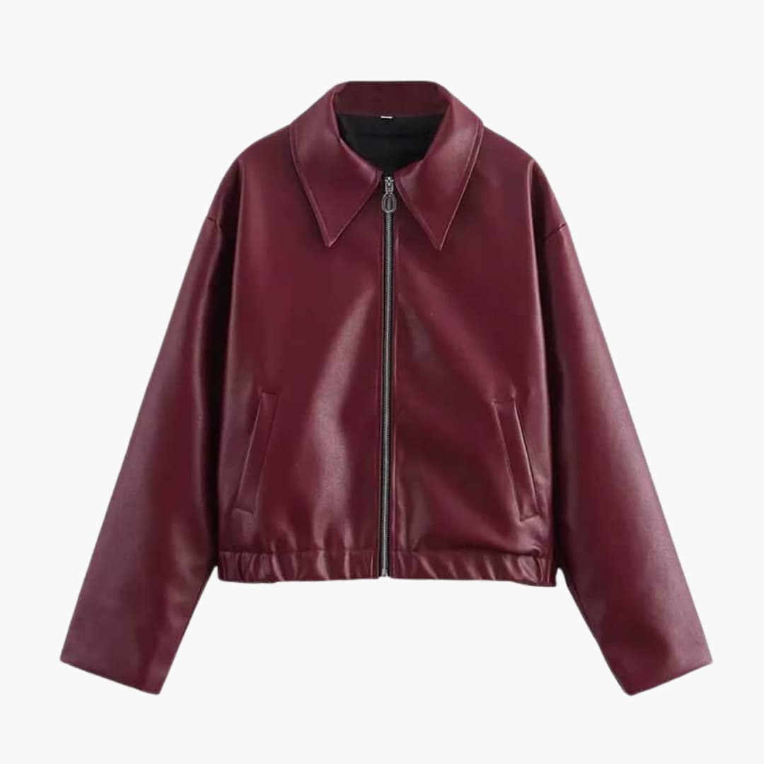 Priscilla textured bomber jacket - front view