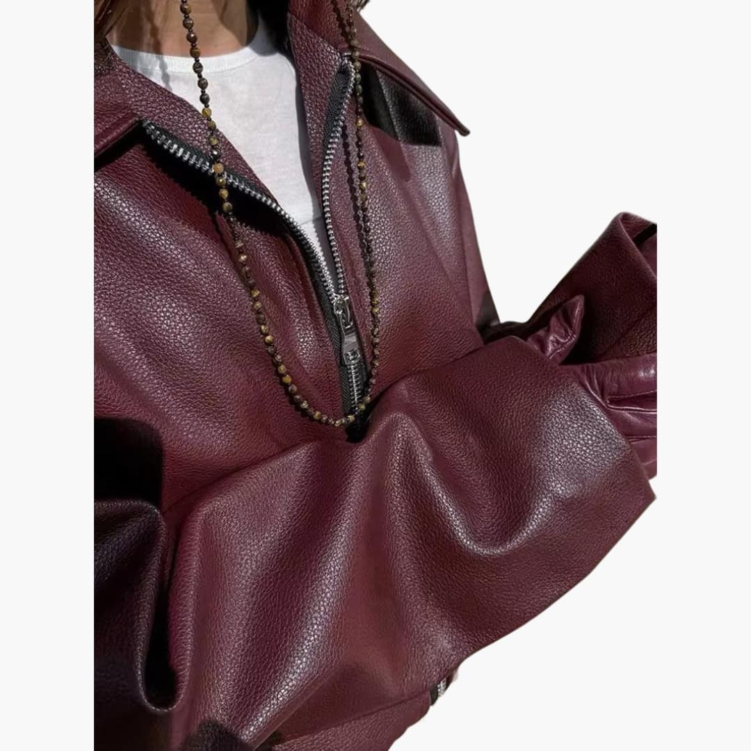 Priscilla textured bomber jacket - zip detail