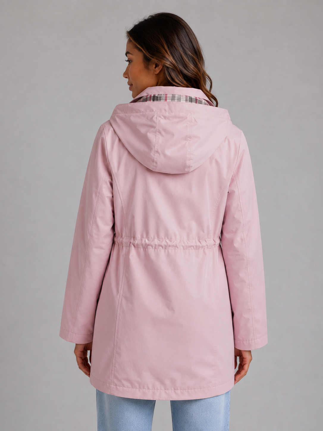 Priya hooded waterproof parka jacket - side view
