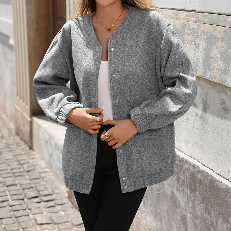 Quenby oversized snap-front bomber jacket, view 3