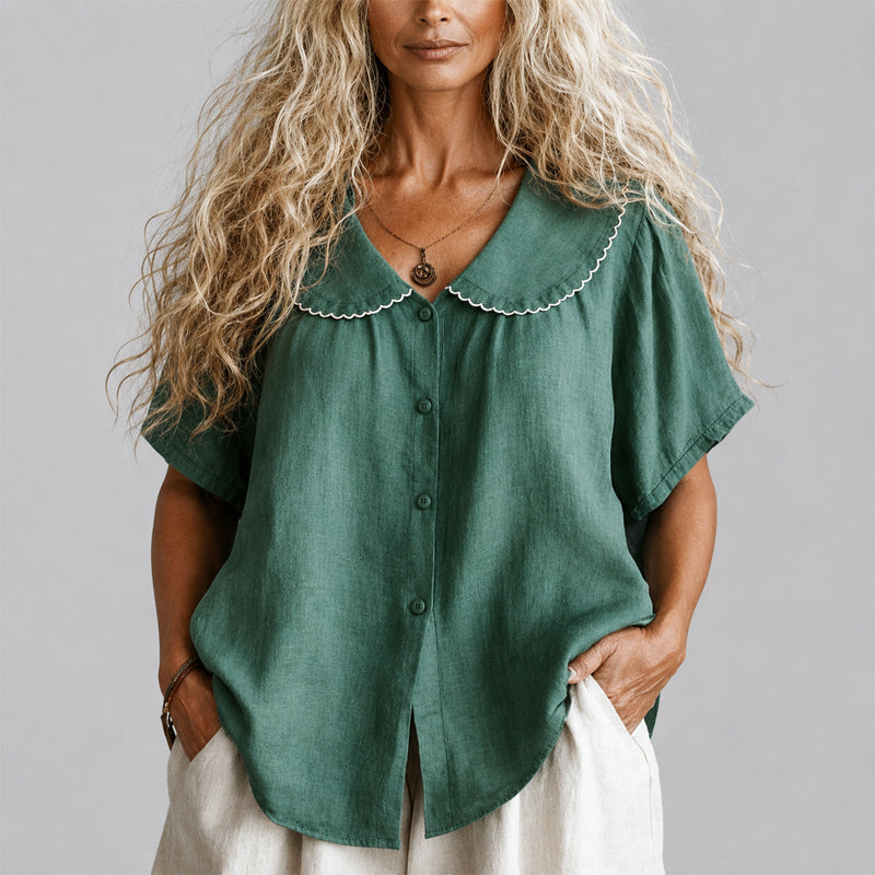 Raffaella | Ruffled Collar Shirt