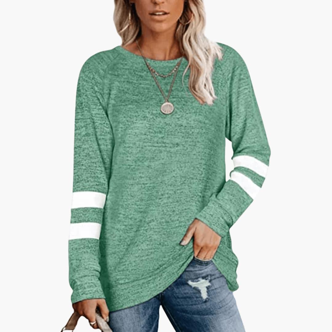 Reagan relaxed crew neck long sleeve shirt - color options 1