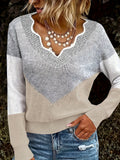 Renata | Colorblock V-Neck Sweater