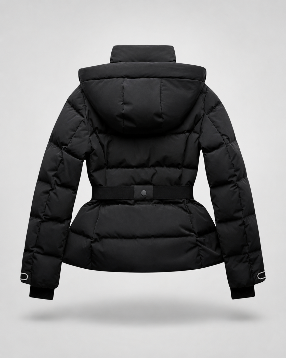 Renee belted hooded puffer jacket - full look 1