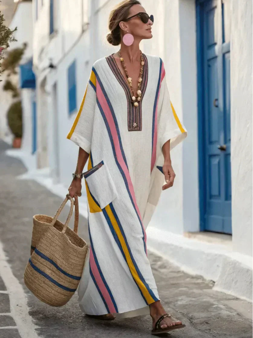 Riley | Women's V Neck Pocket Maxi Dress