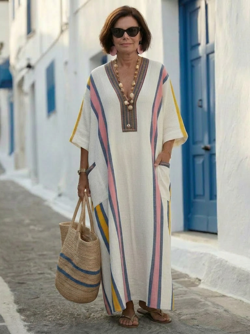 Riley | Women's V Neck Pocket Maxi Dress