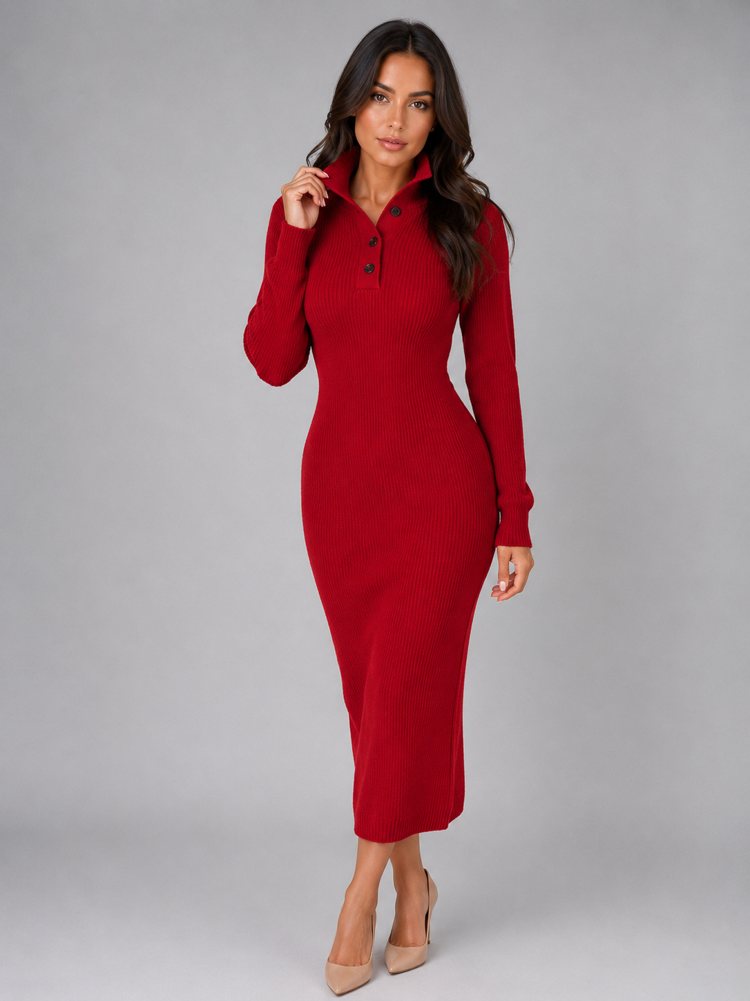 Rita | Knitted Jumper Midi Dress