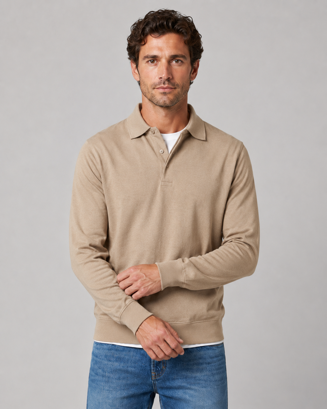 Roger long sleeve polo sweatshirt - color options 2