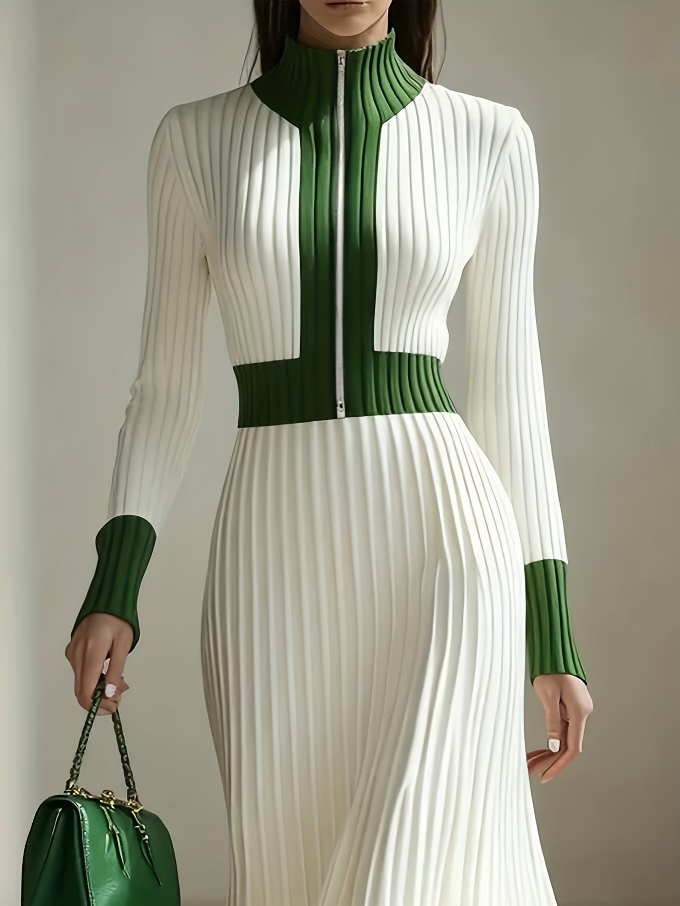 Rosalie fall sweater midi dress - front view