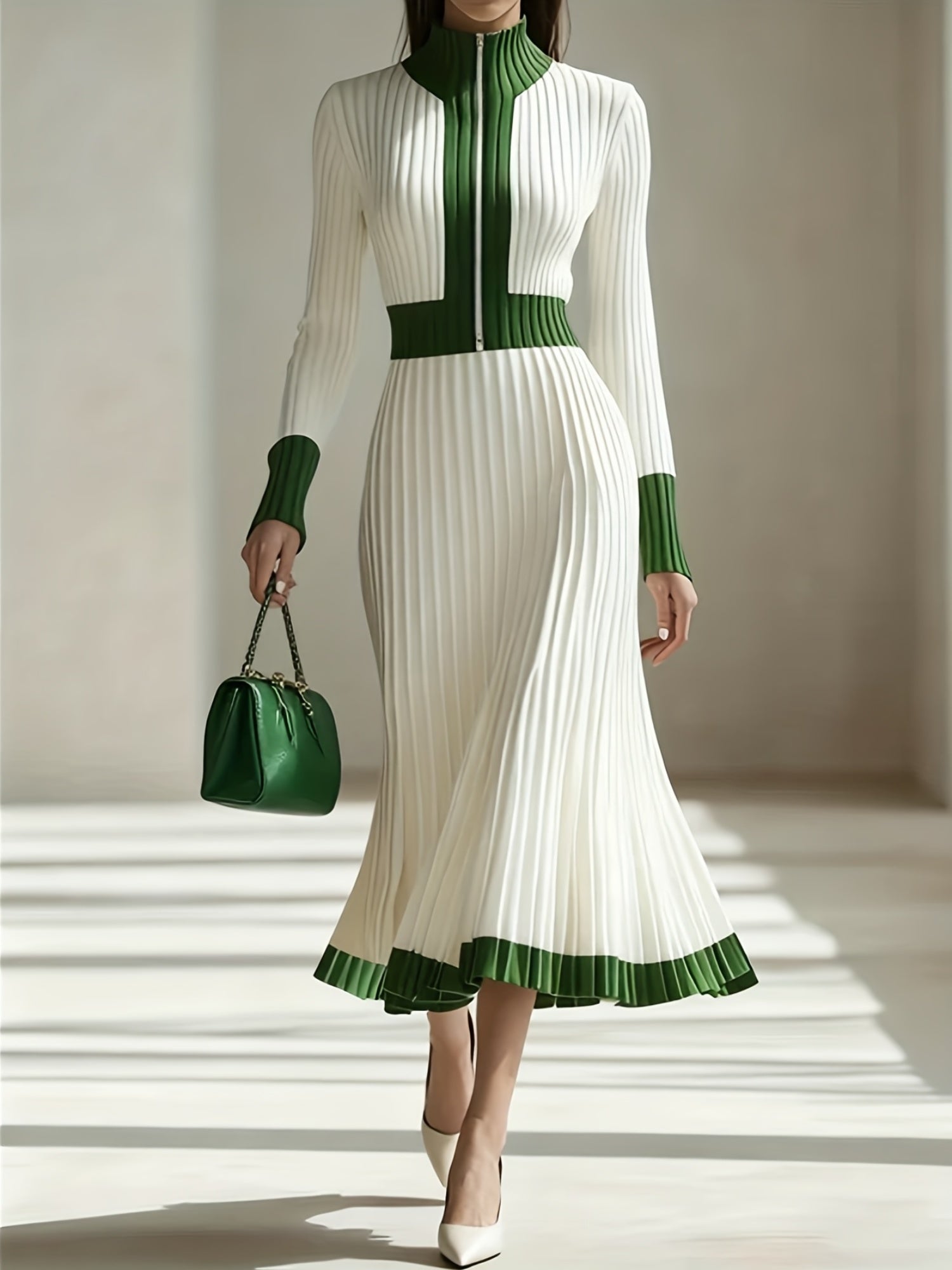 Rosalie fall sweater midi dress - side view
