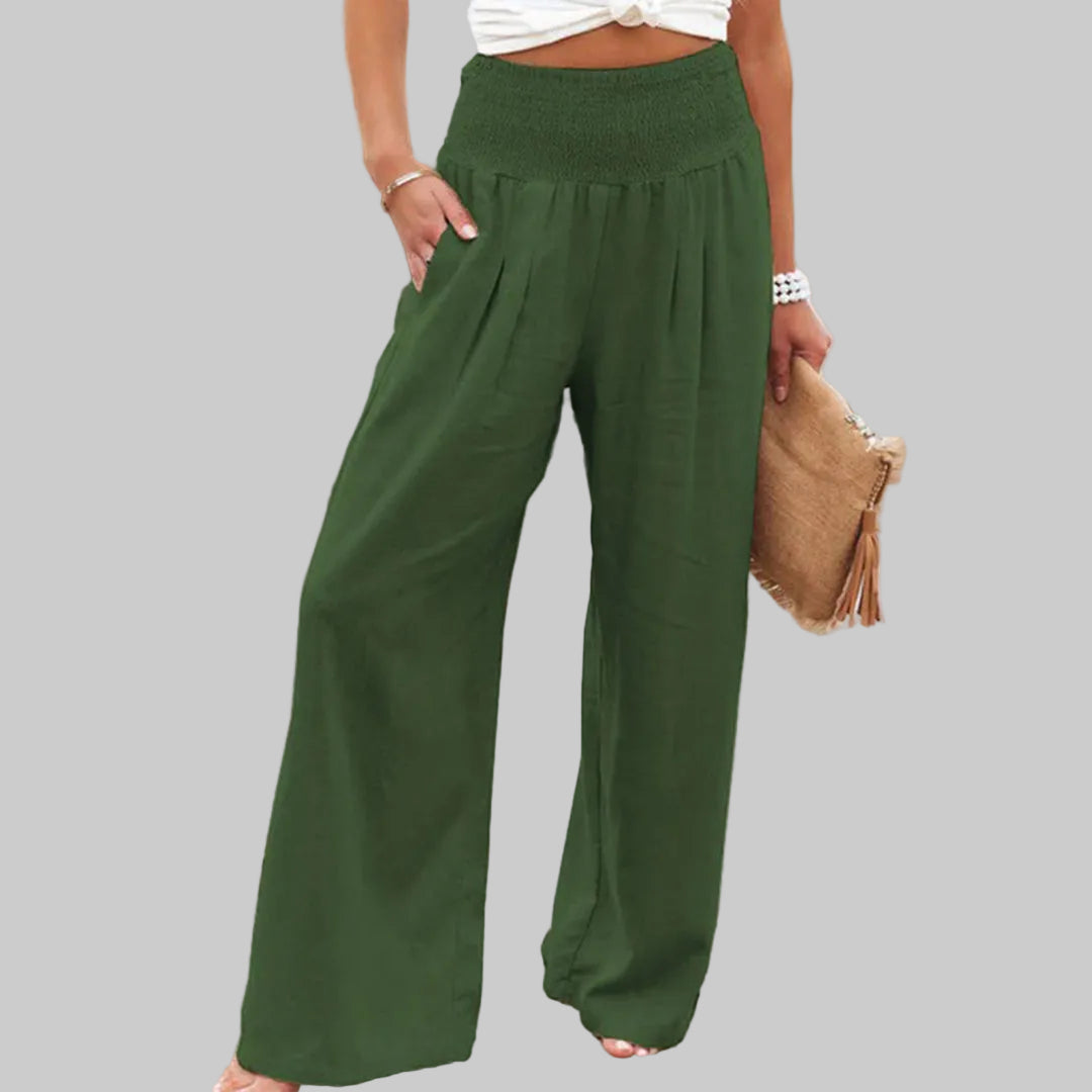 Rosalind wide leg linen trousers - color options 1