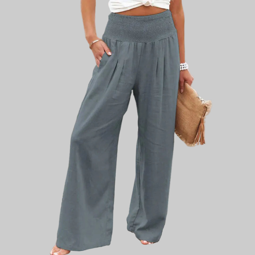Rosalind wide leg linen trousers - color options 2