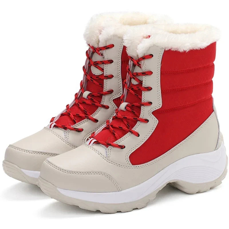 Rosamira | Plush-Lined Lace-Up Snow Boots