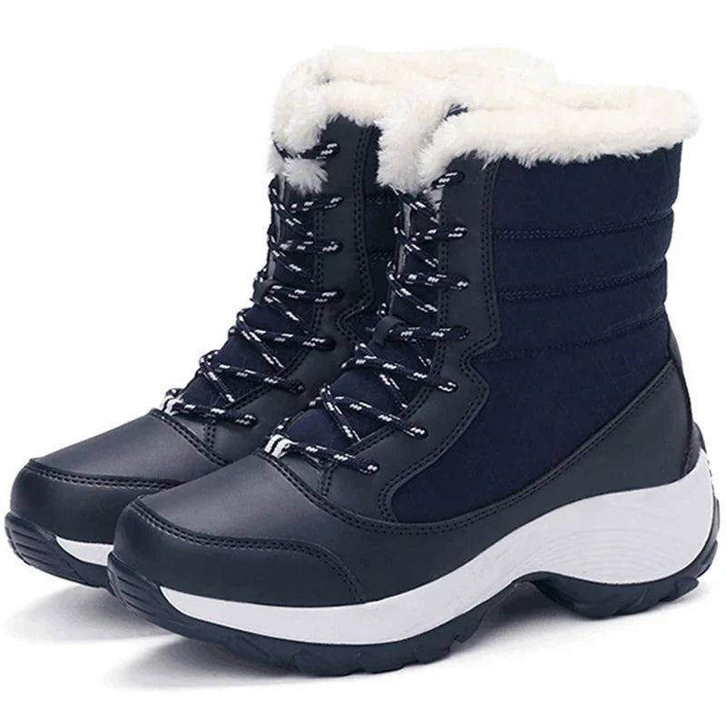 Rosamira | Plush-Lined Lace-Up Snow Boots