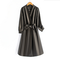 Rosaria | Belted Vegan Leather Coat
