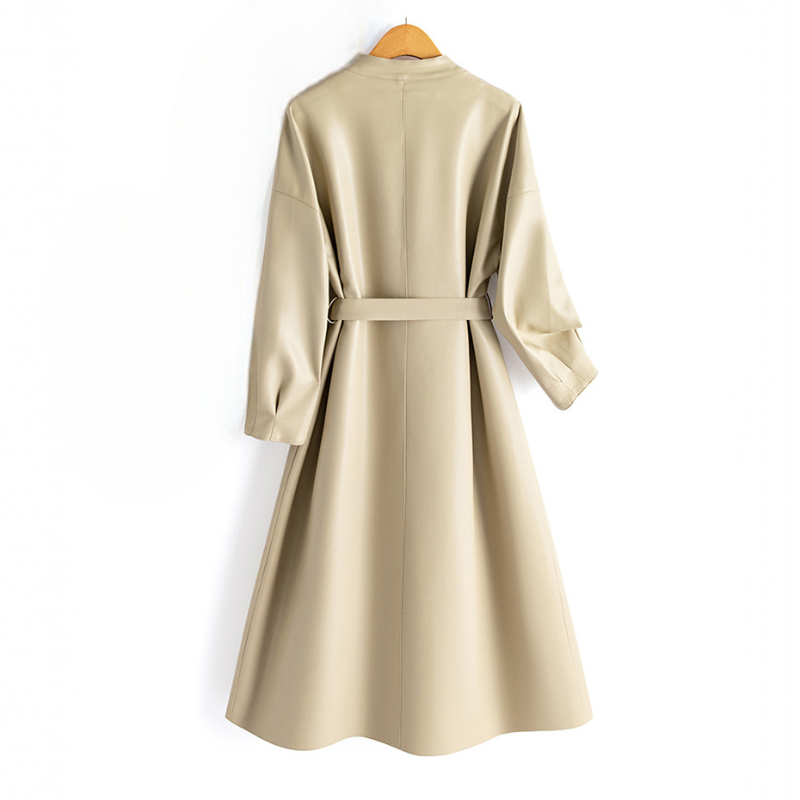 Rosaria | Belted Vegan Leather Coat