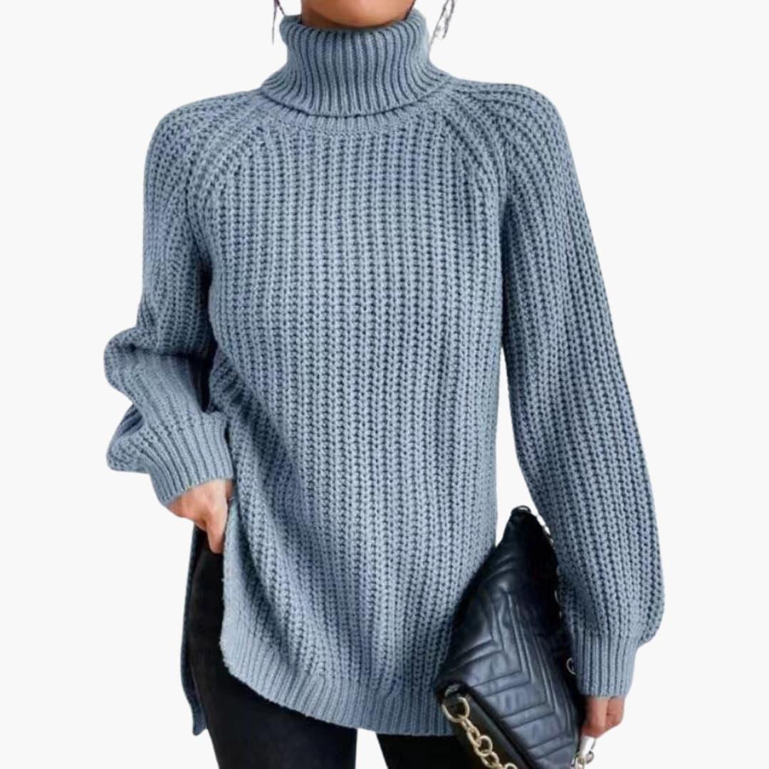 Rosie oversized turtleneck jumper - full look 3