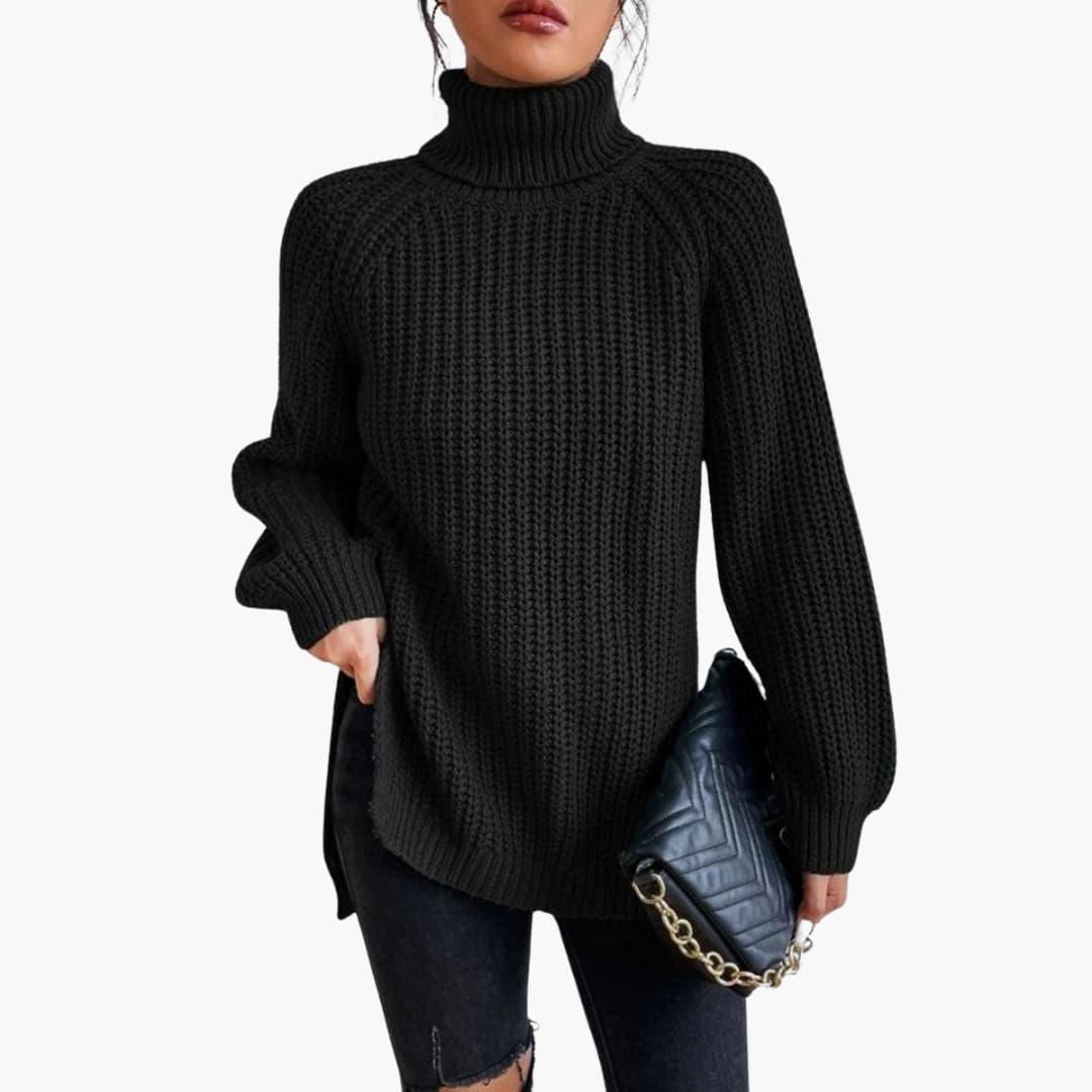 Rosie oversized turtleneck jumper - back view