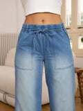 Sabrina | Relaxed Drawstring Wide-Leg Jeans