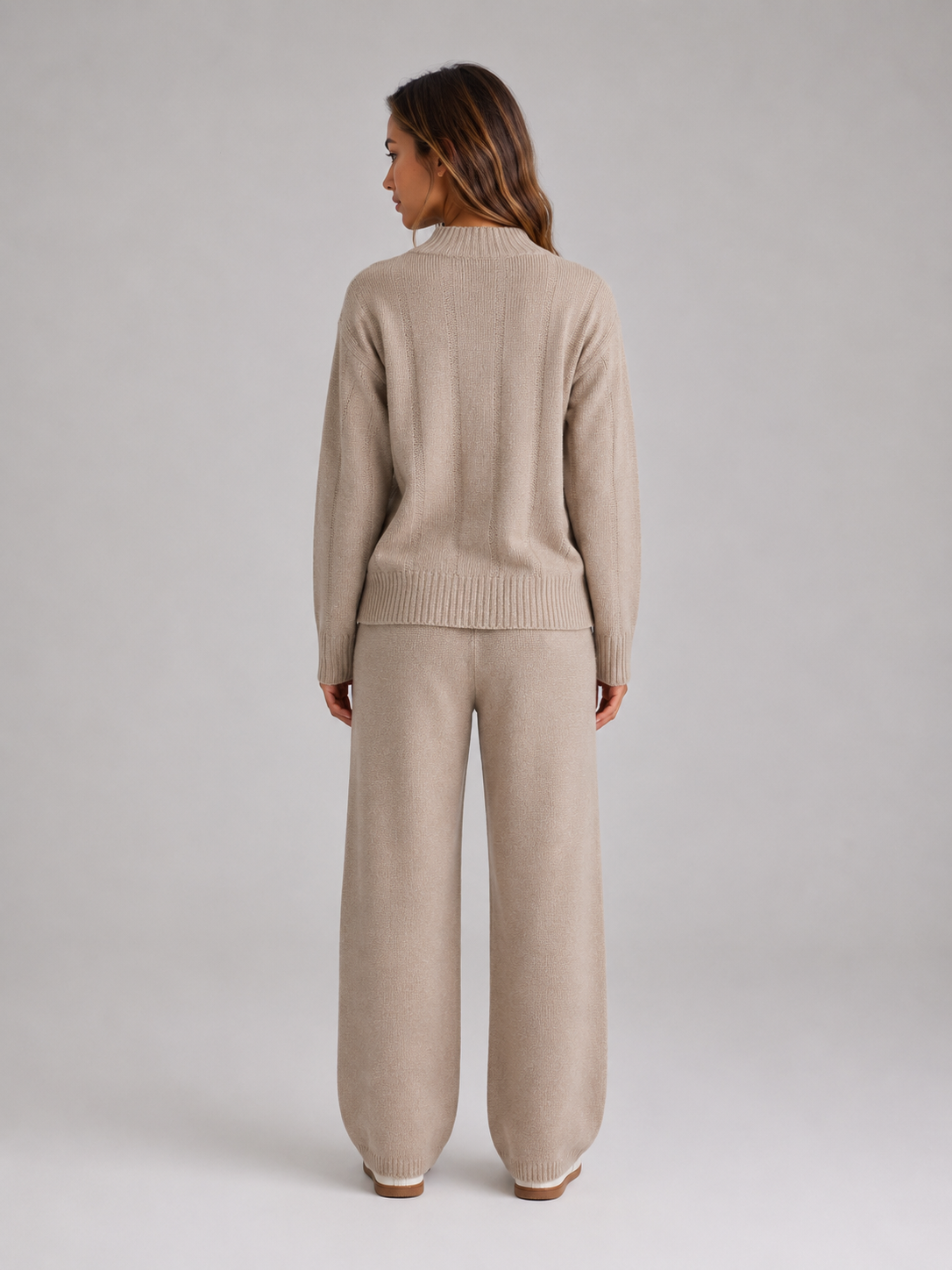 Sadie knitted lounge set two piece co-ord - side view