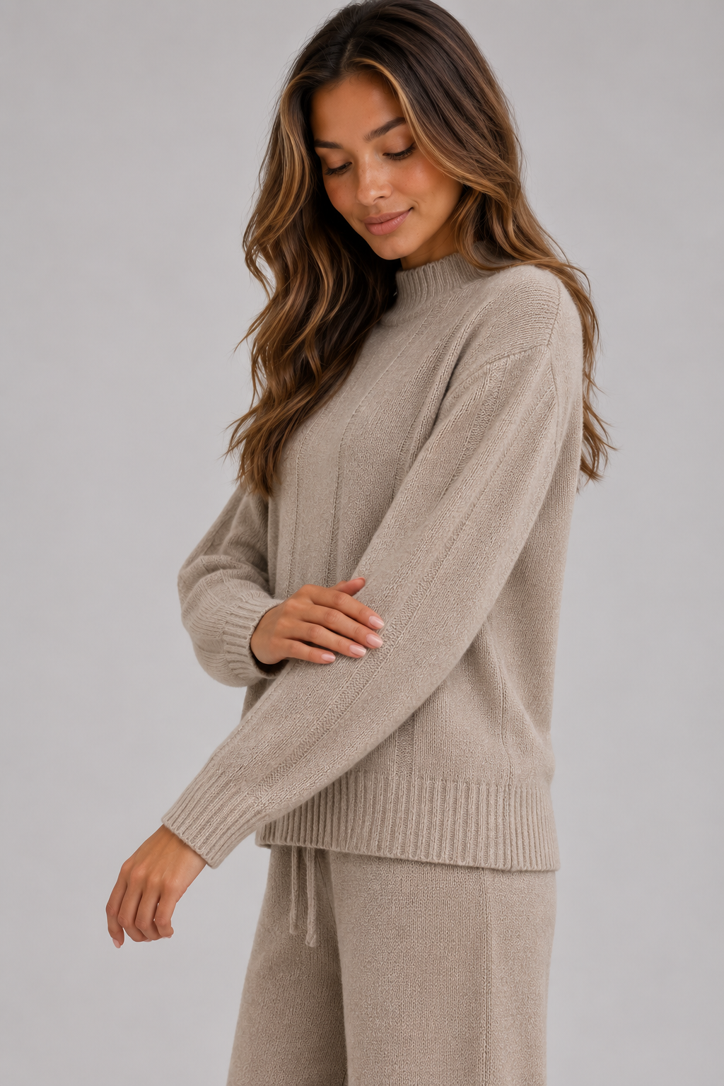 Sadie knitted lounge set two piece co-ord - back view