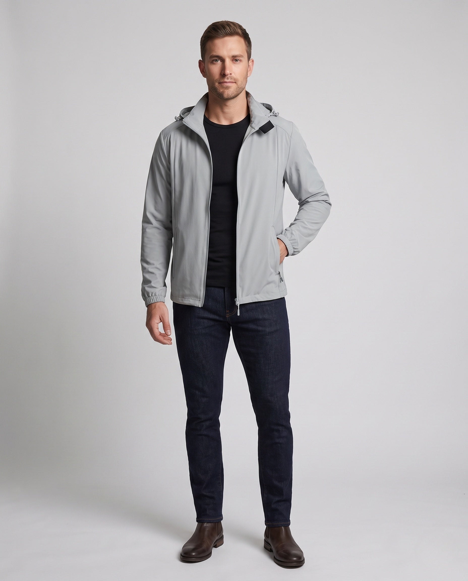 Sam water-repellent hooded jacket - front view