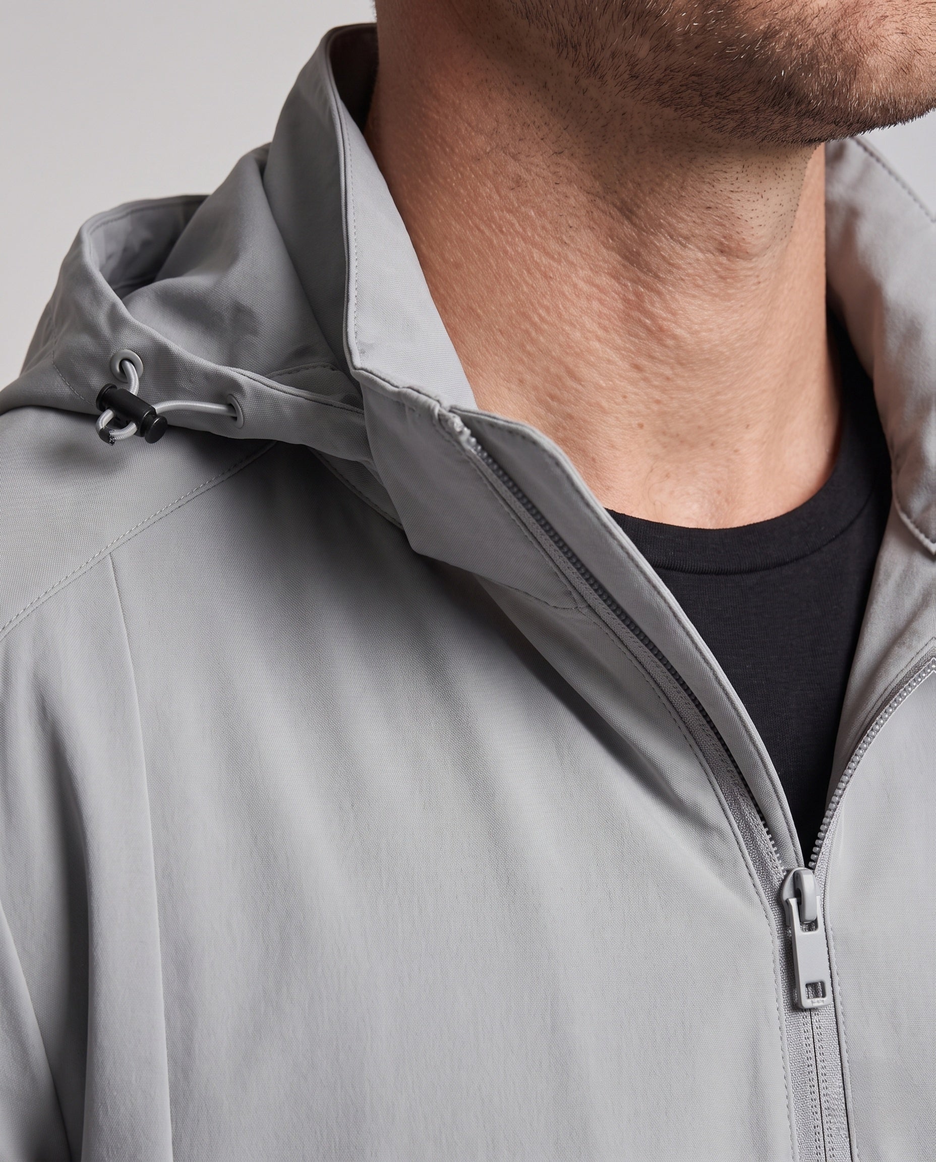 Sam water-repellent hooded jacket - close up detail