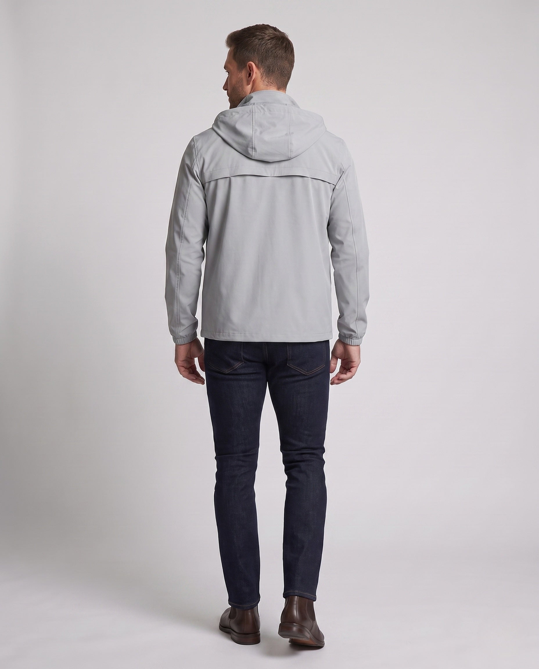 Sam water-repellent hooded jacket - back view
