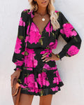 Sara | Floral Long Sleeve Mini Dress