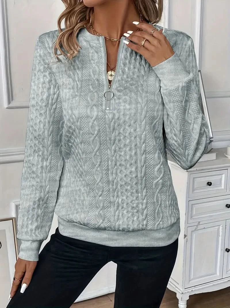 Sarah | Hooded Zip Sweater