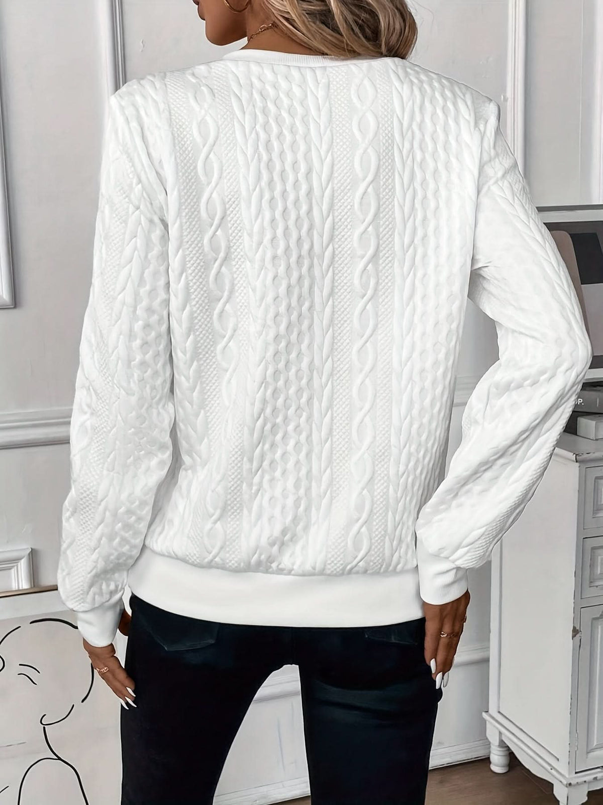 Sarah sweater with zipper - side view