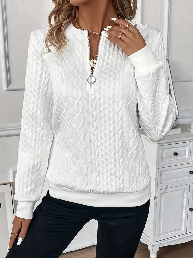 Sarah sweater with zipper - detail view