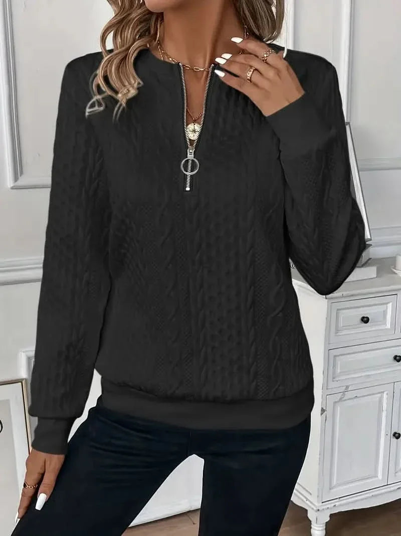 Sarah | Hooded Zip Sweater