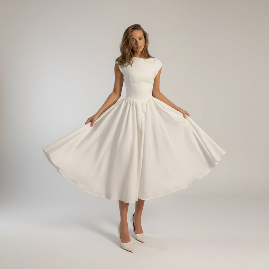 Sarina | A Line Midi Dress