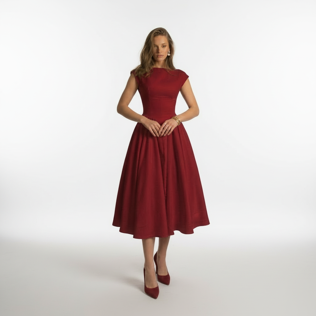 Sarina | A Line Midi Dress