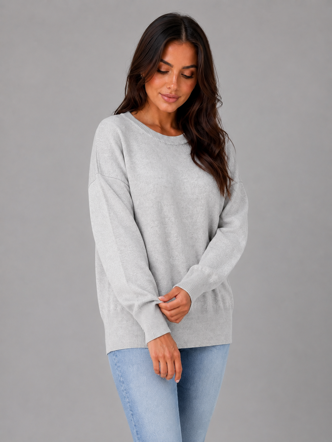 Selina oversized knitted jumper - styled outfit