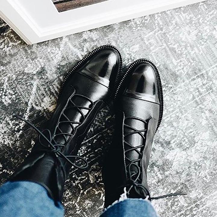 Senna | Lace-Up Heeled Ankle Boots