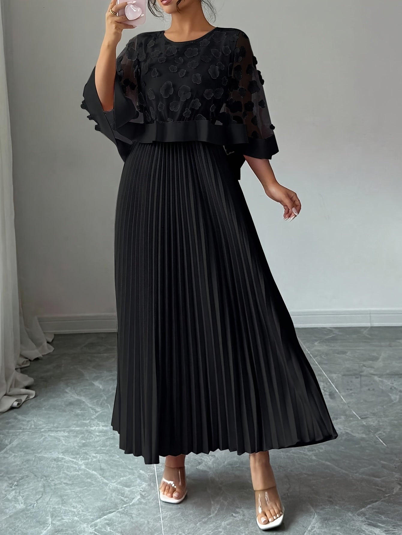 Seraphina fall wedding guest dress - front view