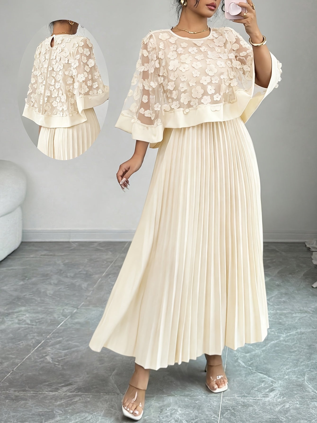Seraphina fall wedding guest dress - side view