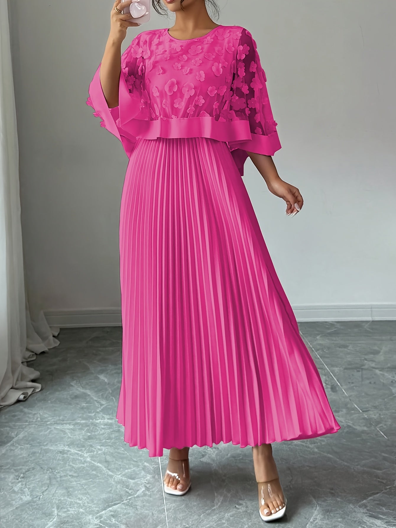 Seraphina fall wedding guest dress - back view