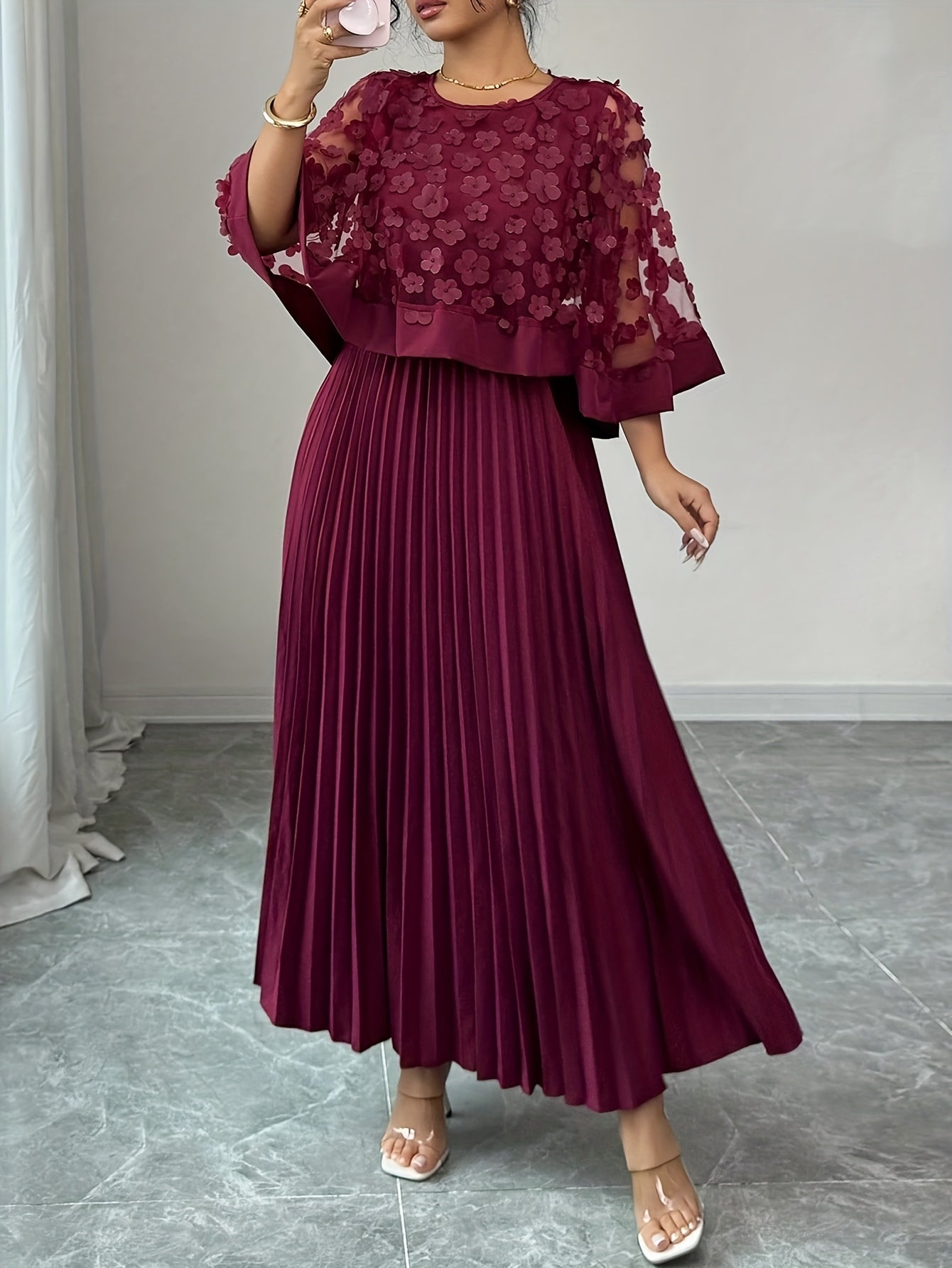 Seraphina fall wedding guest dress - styled outfit 1