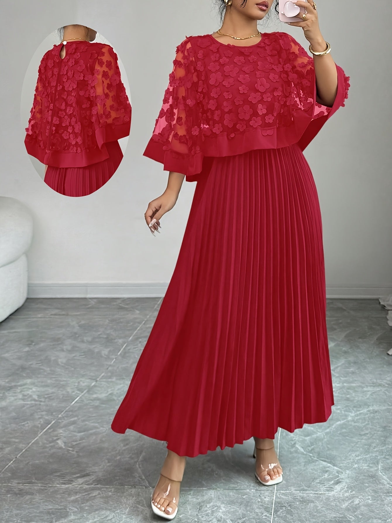 Seraphina fall wedding guest dress - color Pink