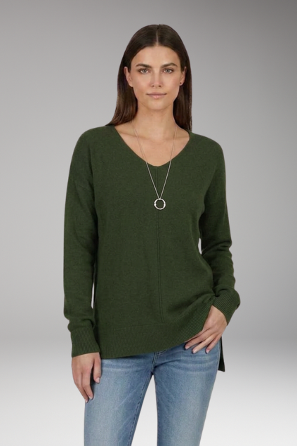 Seraphine | V-Neck Textured Knit Sweater