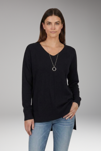 Seraphine | V-Neck Textured Knit Sweater